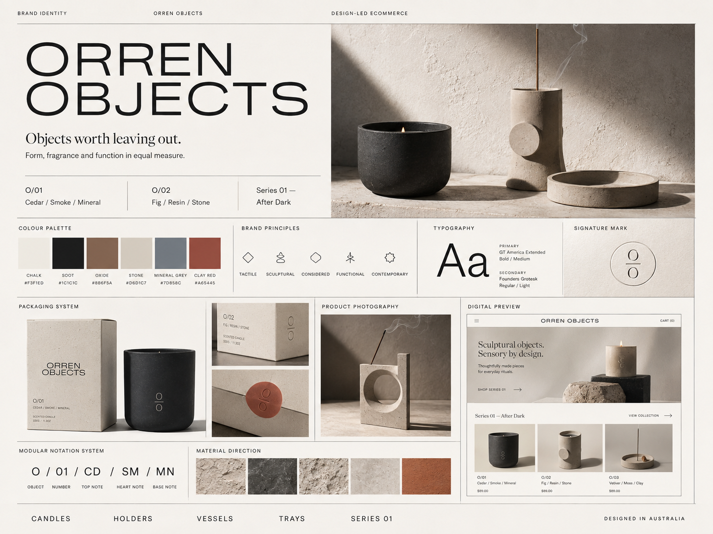 Orren Objects ecommerce and packaging concept